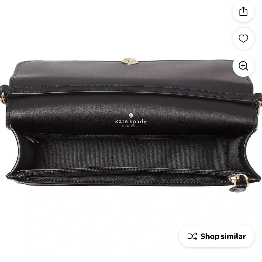 Kate Spade Black Crossbody with Gold Chain - Picture 4 of 5